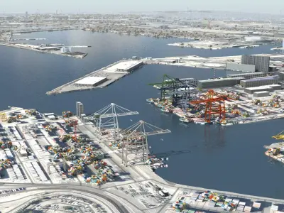 Refinery Container Port 3D model