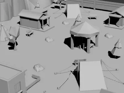 Low poly Desert Game environment Low-poly 3D model
