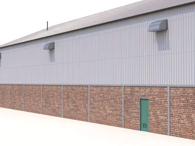 2 Industrial Buildings PBR 3D Model Pack