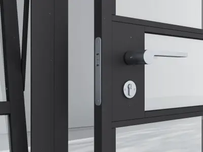 Aluminium door 214 3D model