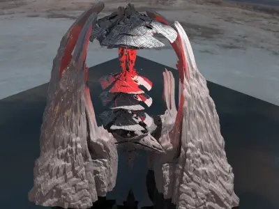 Dark Shroom Tower 2 3D model