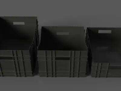 plastic box Low-poly 3D model