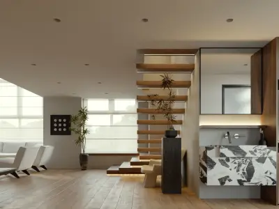 3D model of modern villa  3D model