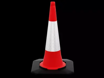 Tall Street Cone  Low-poly 3D model