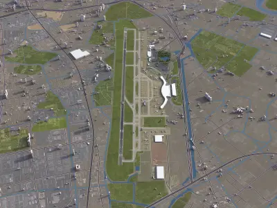 Ningbo - Airport - NGB Low-poly 3D model