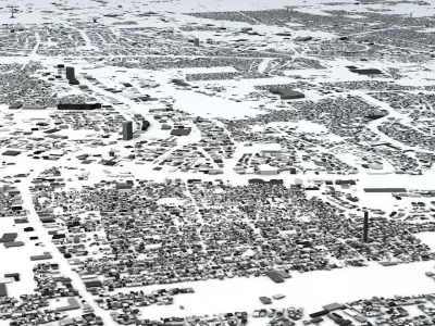 Jakarta Streets and Buildings 3D model