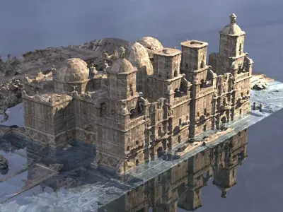 Muslim Crusades Arab Ruins 3 3D model