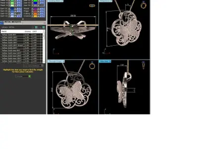 Women Pendant 3dm STL FBX OBJ Render Details 3D print model 5