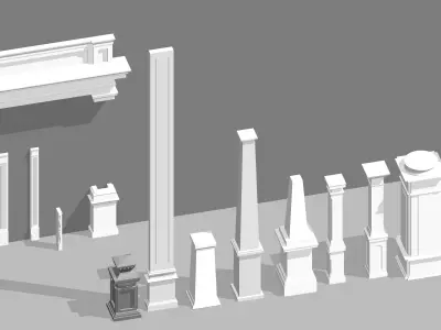 Classic Column Revit Family 3D model purchase