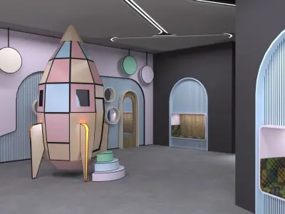 Hotel And Kids Club 3D model