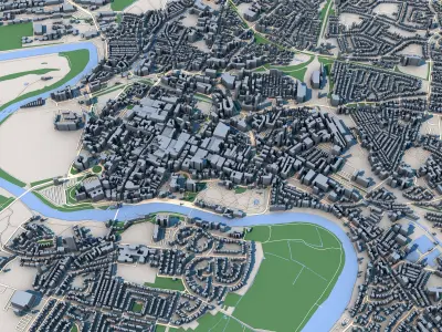 Chester City United Kingdom 3D model