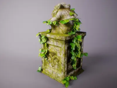 PBR Gargoyle Statue Collection Low-poly 3D model