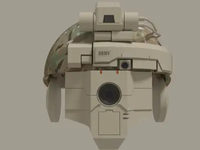 sci fi military helmet Low-poly 3D model