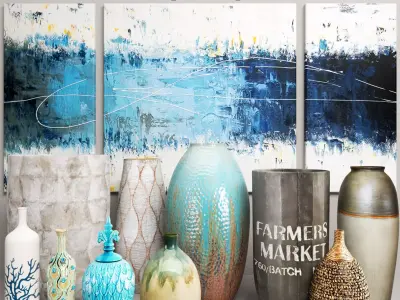 Collection vases 10 3D model