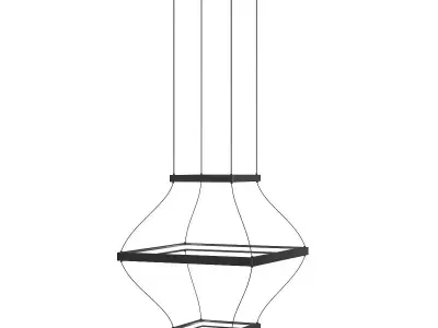 LANTERN pendant light with frame 3D model