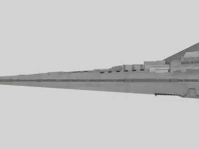  Redesign Praetor class star battlecruiser Low-poly 3D model