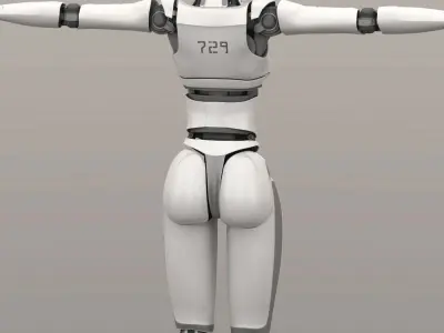 2ndGen female robot 3D model