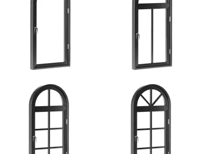 Aluminum Arch Windows 3D model