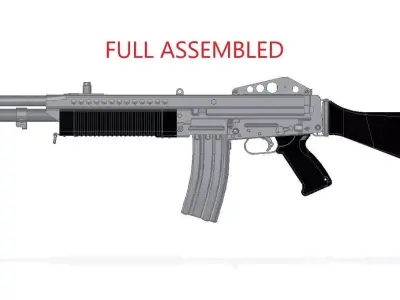 Stoner 63 carbine 3D model