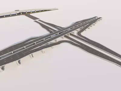 Road Pack - Extended-City Roads  3D model