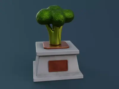 Broccoli Monument Low-poly 3D model