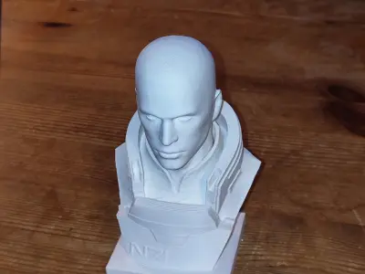 Mass Effect - Commander Shepard Bust 3D print model