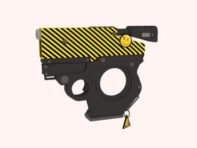 Sci Fi Psitol -Rigged- Ready for Video Games Low-poly 3D model