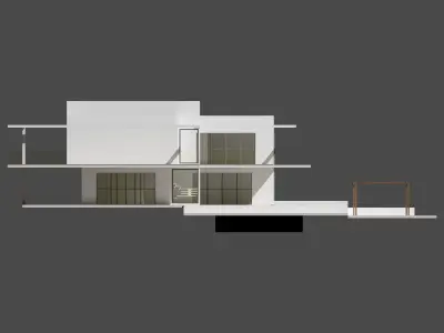 Archviz - Modern White House 01 3D model