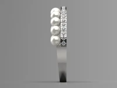 ocean jewelry pearl ring pr0049 3D print model