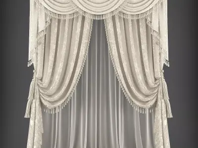 Curtain 3D model 339 Low-poly 3D model