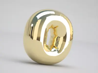 O Balloon Gold 3D model