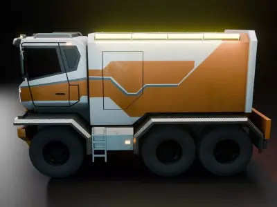 Sci-Fi Truck  - Game Ready - PBR Low-poly 3D model