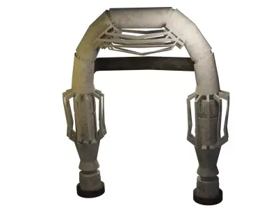 Door stone Stylized Low-poly 3D model