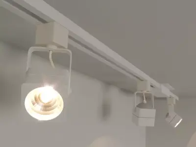 Multi-dome ceiling light 3D model