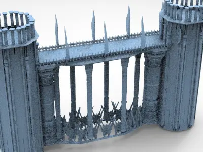 Elden Celtic Ring Bridge Towers 2 3D model