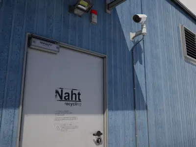  Industrial Workshop Building Garage Low-poly 3D model