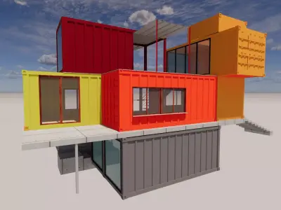 Container coffee shop-20 3D model
