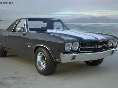  1970 Chevrolet El Camino SS Black 