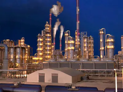  Huge Refinery Day n Night 