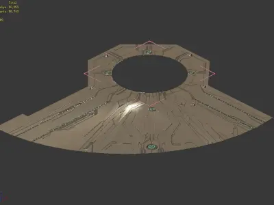 Cosmic Circle Square 01 3D model