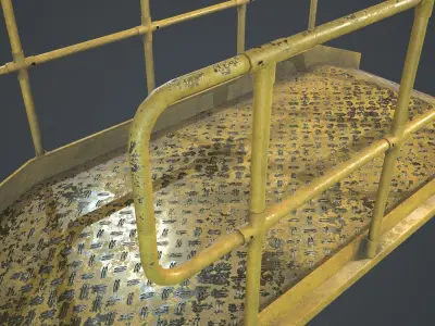 Industrial Platform PBR  Low-poly 3D model