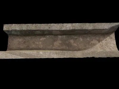 Anydrafts Street gutter 03 Low-poly 3D model