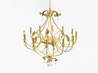 Classic bronze chandelier 0013 3D model