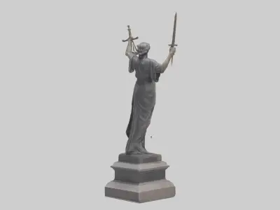 The Justice of War memorial statue model 3D model