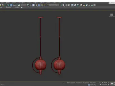 Pluto Pendant Light Low-poly 3D model