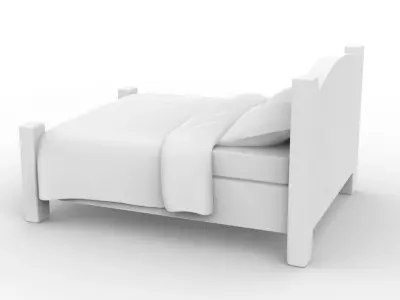 Low-Poly Bed 3D Printable 3D print model
