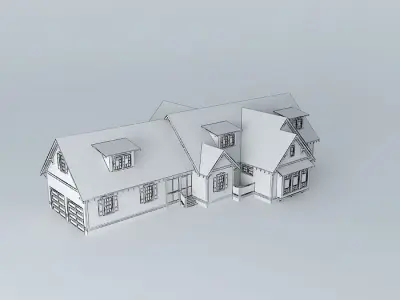 Colonial Craftsman House Free 3D model
