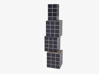 Buildings City 1 Low-poly 3D model