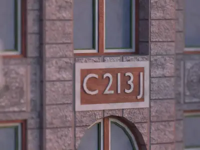 837 Fifth Ave - San Diego Historic Building Low-poly 3D model