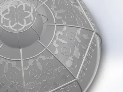 3D model of iron dome of iron art garden exterior 3D model